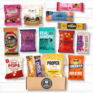 The snacks available in the gluten free dandy snack club box.